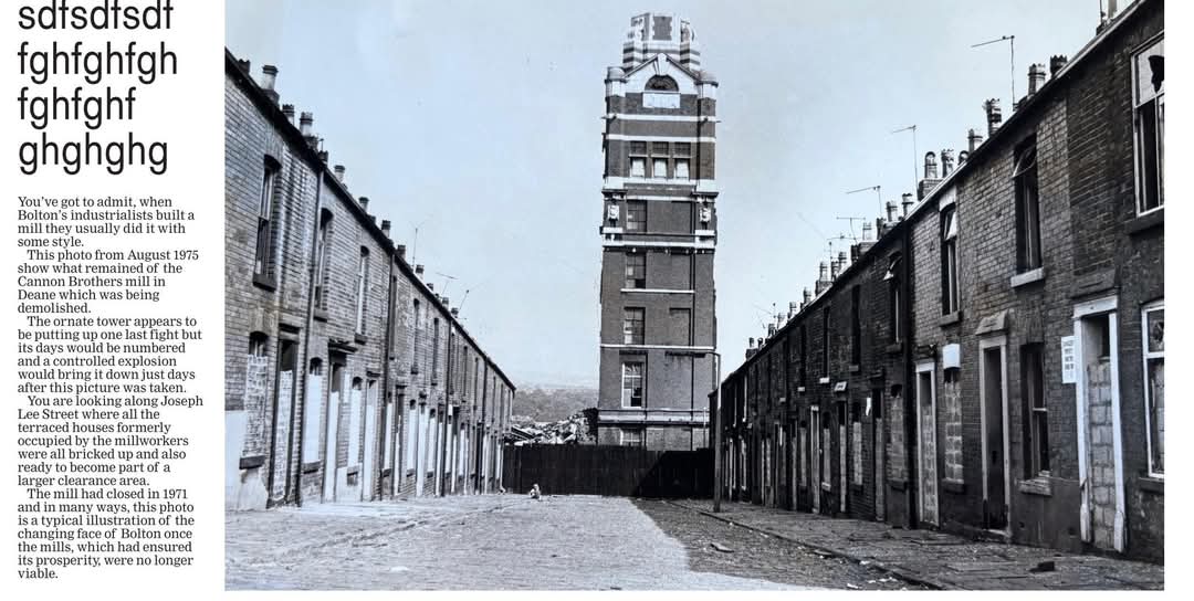 From Bolton News
Joseph Lee Street
Cannon Mills
1971