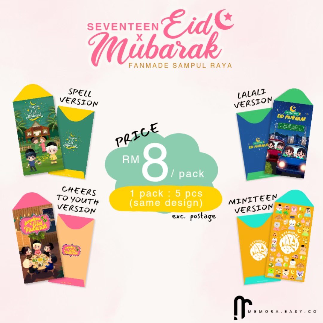 MemoraMerch's tweet photo. Carats, dah ready ke untuk Raya? ✨ Kita ada SAMPUL RAYA SEVENTEEN X EID MUBARAK yang comel gila! 💎 Raya tahun ni confirm paling lit! 🔥 Jom Order cepat sebelum habis!

https://t.co/ryHTLNizeK

#Seventeen #KpopRaya #SampulRaya #pasarseventeenmy #RayaWithSeventeen #pasarsvt https://t.co/z6hIUKABXg