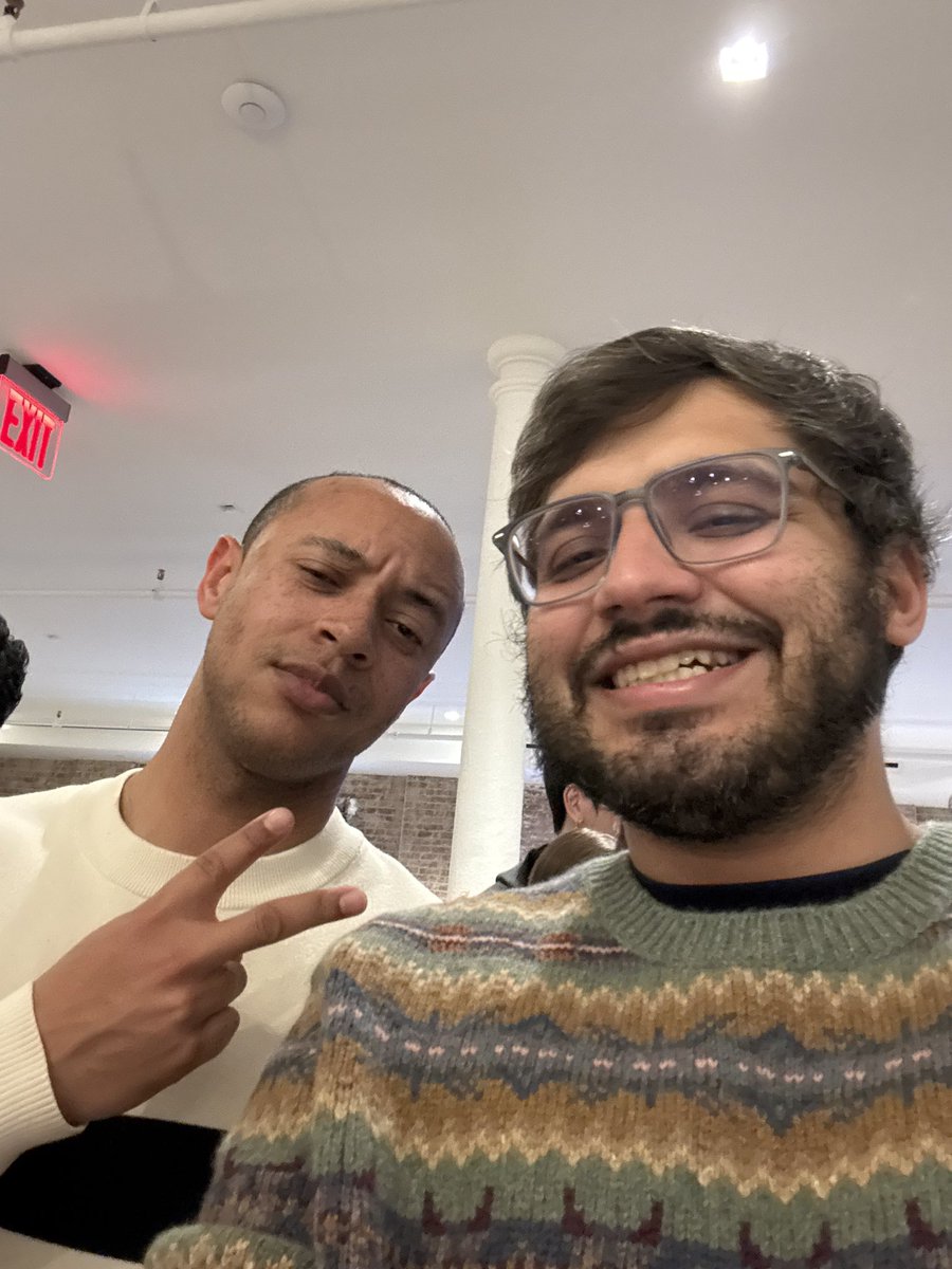 PuriSid's tweet photo. props to @vrjbndr @vedantsuri for throwing one of the best tech nyc events I’ve been to since I moved 

wish I had pictures of the event but here’s one that we took to send @Nate__Medina when we realized I ran into his roommate https://t.co/TjTZzdszb3