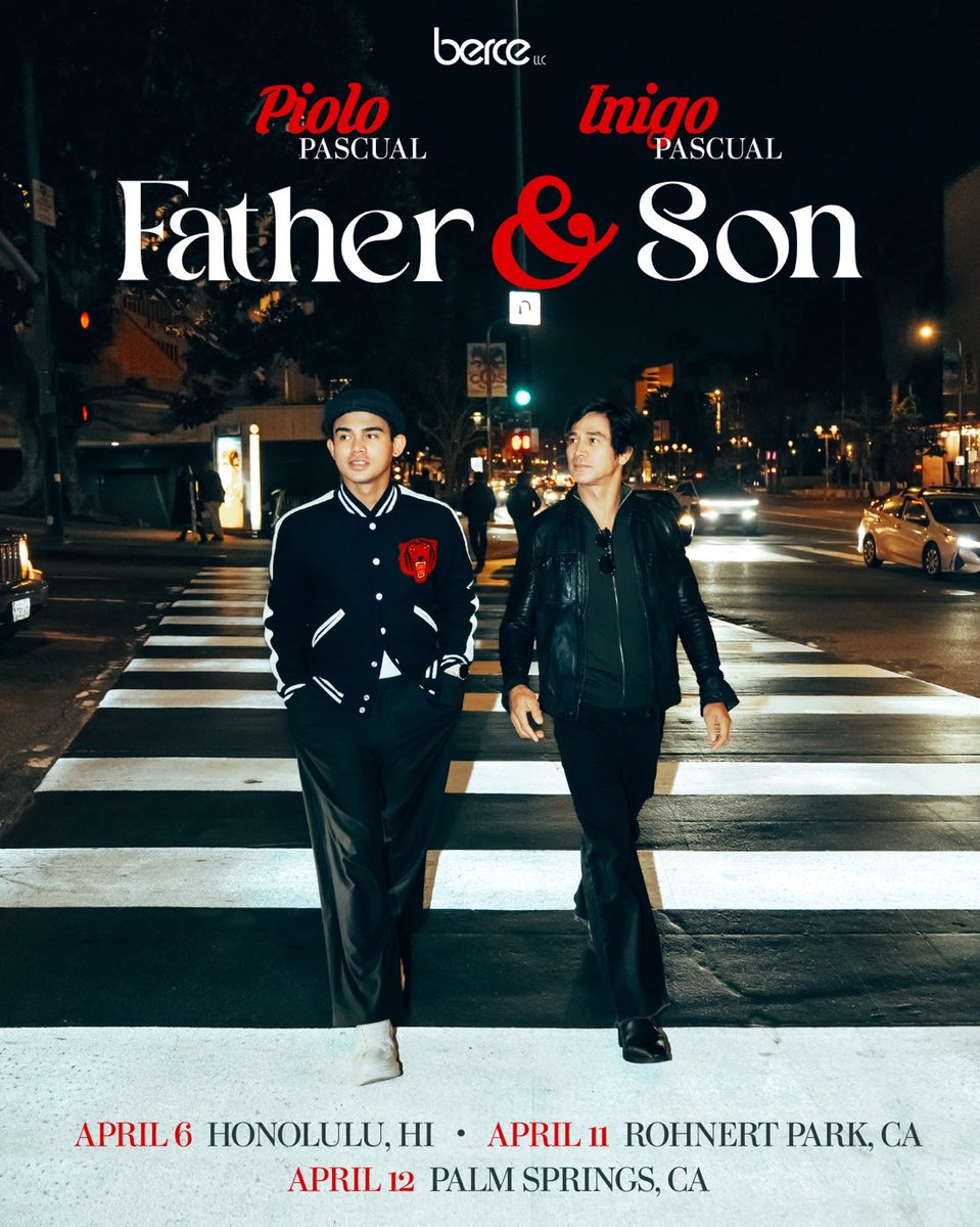 Get ready for an unforgettable experience as the ultimate heartthrobs, Piolo Pascual and Inigo Pascual, take the stage together for their Father and Son USA Tour 2025! 🇺🇸 #FatherAndSonTour #PioloPascual #InigoPascual #Hawaii #California #PalmSprings #gratoncasino #Berce