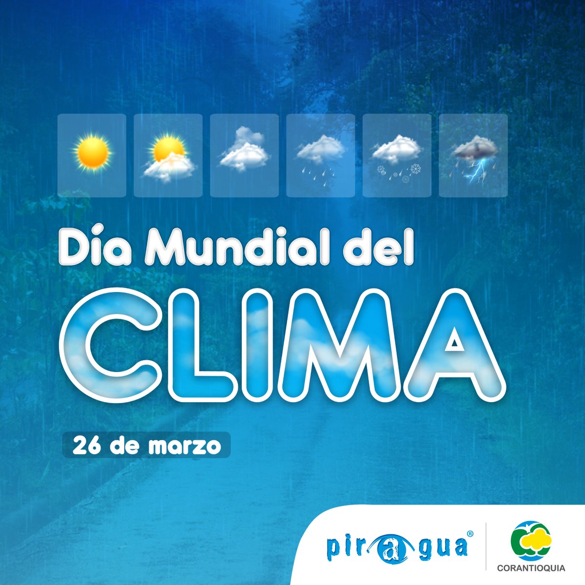 Corantioquia's tweet image. #DíaMundialDelClima ☀️⛈️🌦️ | Conéctate por la vida,  utiliza medios de transportes alternativos 🚴‍♂️🚈🚉🚃, reduce el consumo de energía 💡, compra y consume productos locales 🍯, recicla y reutiliza ♻️.
