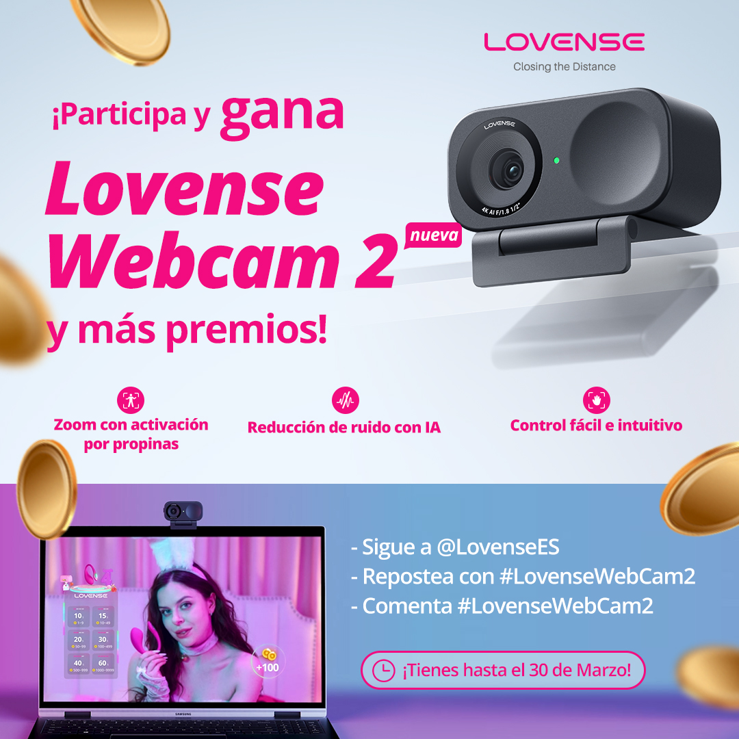 🚨 ¡SORTEO! 🎉  

GANA una Lovense Webcam 2 y más. ¡Participa ahora!

1️⃣Sigue a <a href="/LovenseES/">LovenseES</a> 
2️⃣Repostea con #LovenseWebCam2 
3️⃣Comenta #LovenseWebCam2  y etiqueta a un amigo

Descubre más sobre Webcam 2 aquí: lovense.com/p/2Jp8W9

#LovenseWebCam2 #Sorteo #Lovense
