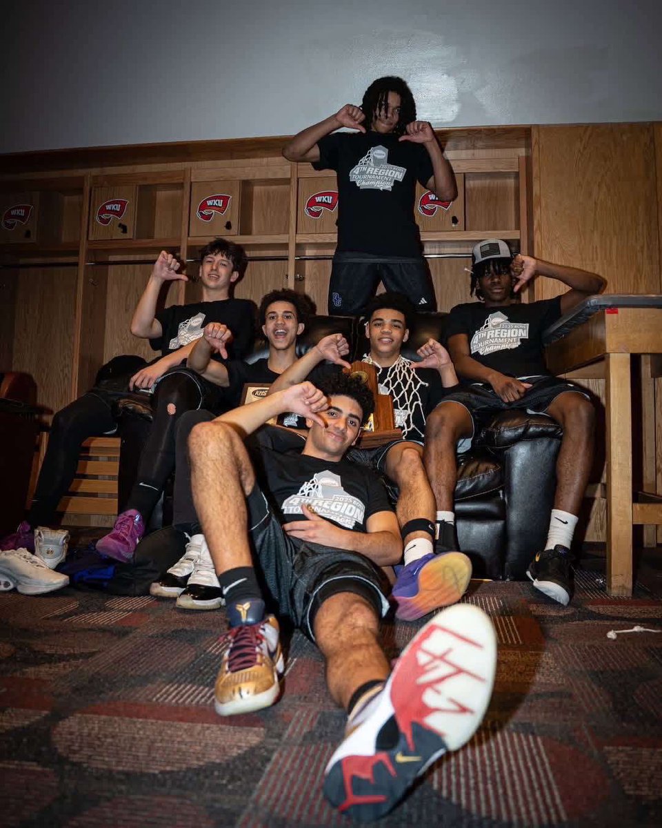 One of best photos <a href="/EGvisualz/">Ethan Gallagher</a> has taken this year!  Old school Run DMC style of Region 4 Champs!  We aren’t done! <a href="/lukeidlett/">Luke Idlett</a> <a href="/DeuceBailey1/">Deuce Bailey</a> <a href="/KaDynCarpenter2/">KaDyn Carpenter</a> <a href="/Jacew1201/">Jace</a> <a href="/BraylonBanks2/">Braylon Banks</a> Joe Hurt <a href="/PurplesHoops/">Bowling Green Purples Basketball</a>