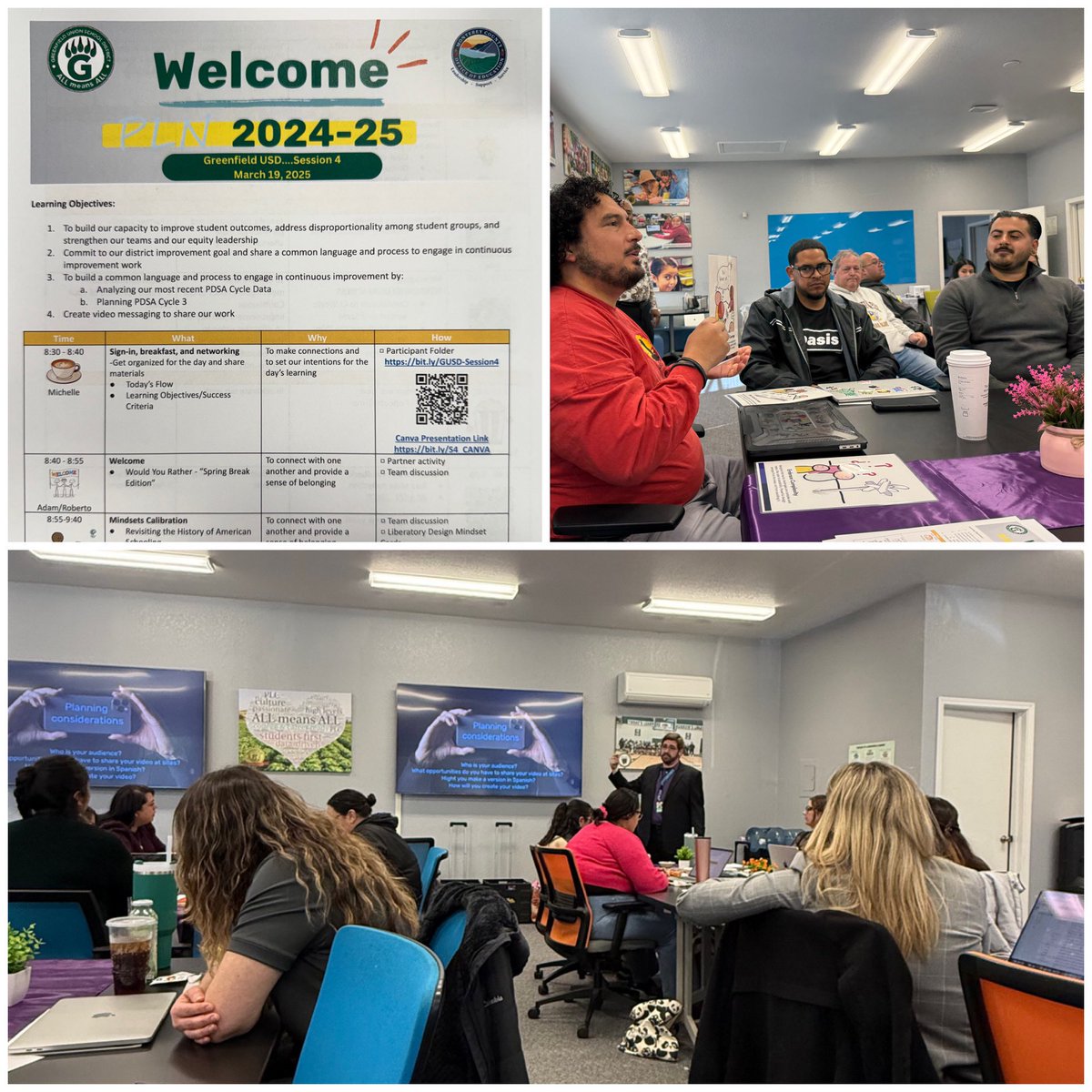 Thank you to <a href="/MCOE_Now/">Monterey County Office of Education</a> ED. Services Team for an exceptional PLN! Their guidance helped us navigate our focus areas to better support student success. A truly collaborative day. 💚#gusdall <a href="/LCortezGUSD/">Laura Cortez</a> <a href="/MCAKodiaks/">Mary Chapa Academy</a> <a href="/ASA_PolarBears/">Arroyo Seco Academy</a> <a href="/OakBrownBears/">Oak Avenue Elementary School</a> <a href="/VistaVerdeGrizz/">Vista Verde</a> <a href="/CCES_GUSD/">Cesar Chavez Elem.</a>