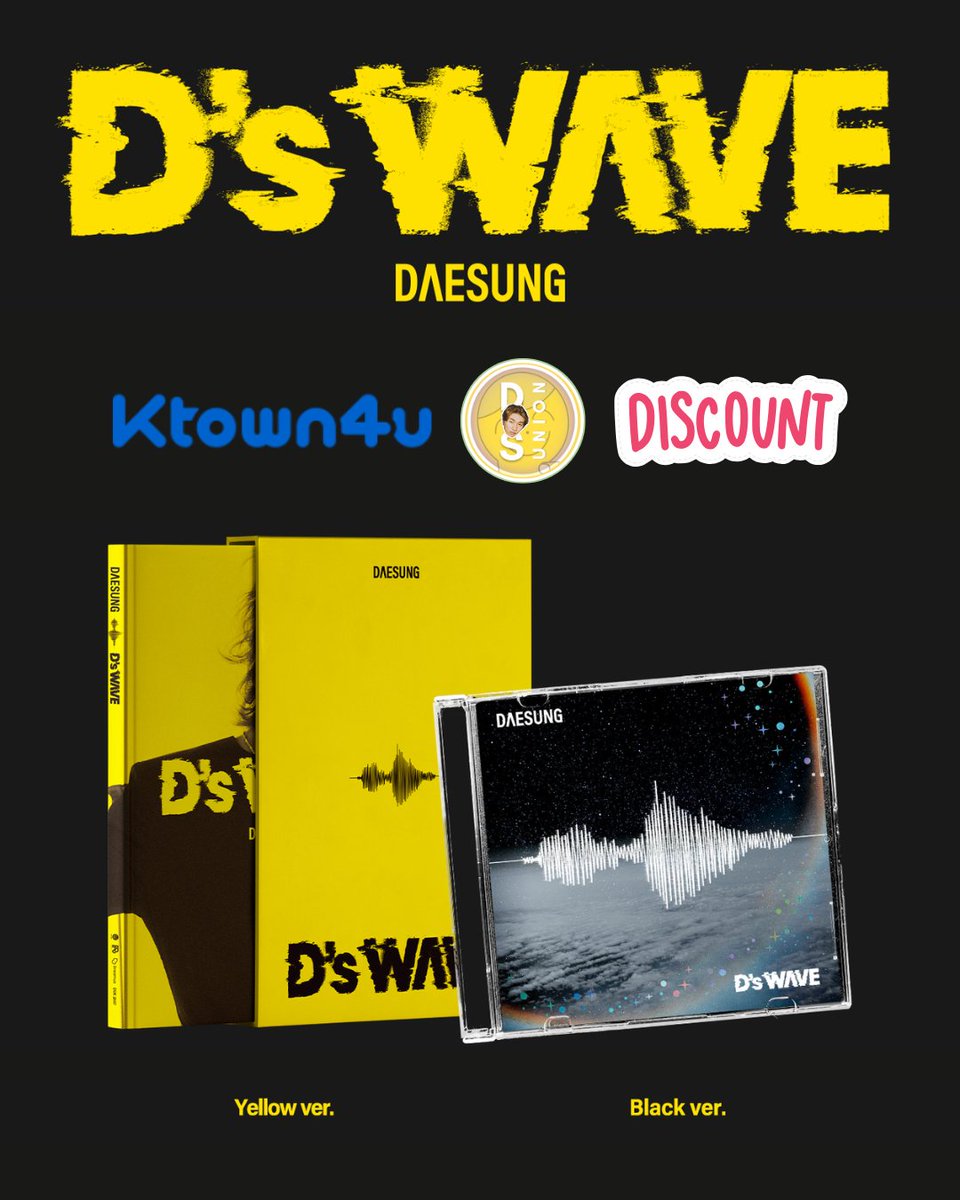 DaesungUnion's tweet photo. [💿] 𝗗𝗔𝗘𝗦𝗨𝗡𝗚 𝟭𝘀𝘁 𝗠𝗶𝗻𝗶 𝗔𝗹𝗯𝘂𝗺 [𝗗'𝘀 𝗪𝗔𝗩𝗘] Pre-order❗️

🇯🇵 JVIP - 36〜37％OFF
🔗https://t.co/yFzXyDWcjI

🇰🇷 KVIP - 33％OFF
🔗https://t.co/iBDpJFWxgr

🌐IVIP - 39％OFF
🔗https://t.co/ruv798K3bD

🗓️〜4/8 9AM KST🔚

@d_lable #DsWAVE #빅뱅 #대성 #DAESUNG #BIGBANG https://t.co/FNcckkp39f