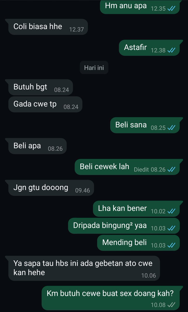 Ayo rewangi aku ngidoni are kontol iki bareng².
Ih cok iki kenapa banyak kali lonte lanang.