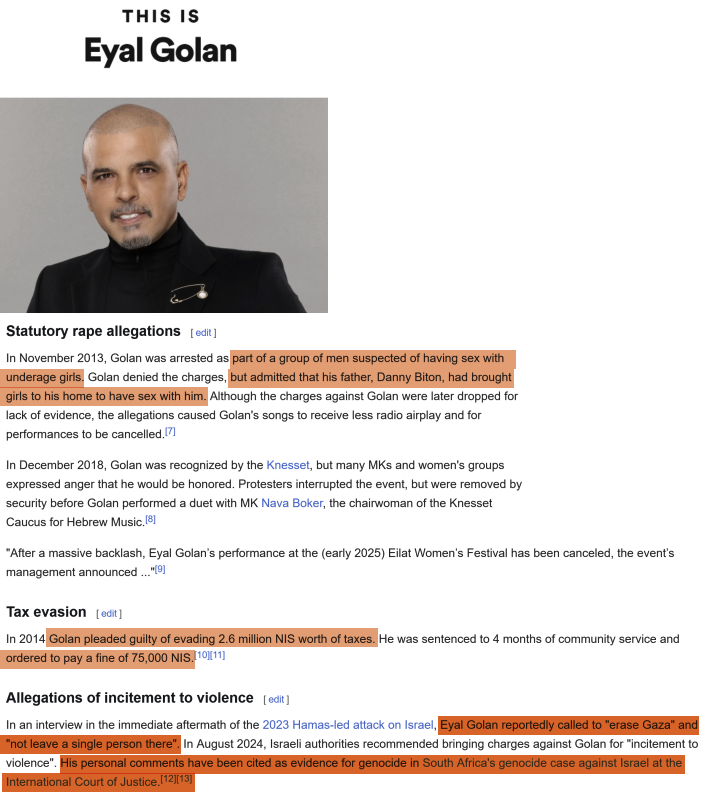JManwyl's tweet photo. @zei_squirrel alleged serial rapist sex trafficker, tax evading, genocide cheerleader #eyalgolan
#israel idolises a deviant https://t.co/w16S7s8lRz