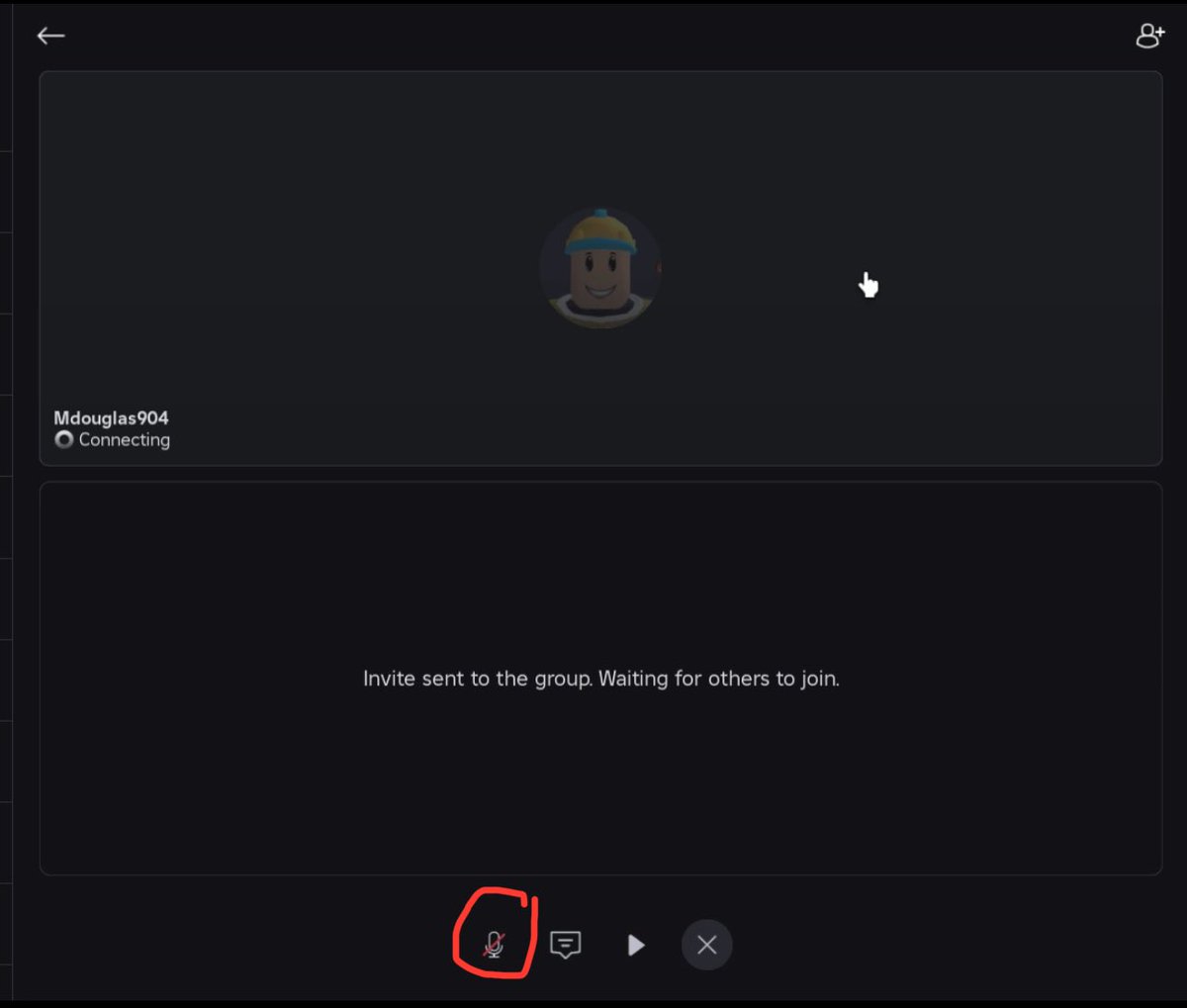 Roblox Party feature might be support Voice Chat soon!! I was able to capture this image very quickly before the microphone option disappeared. #roblox #ROBLOX