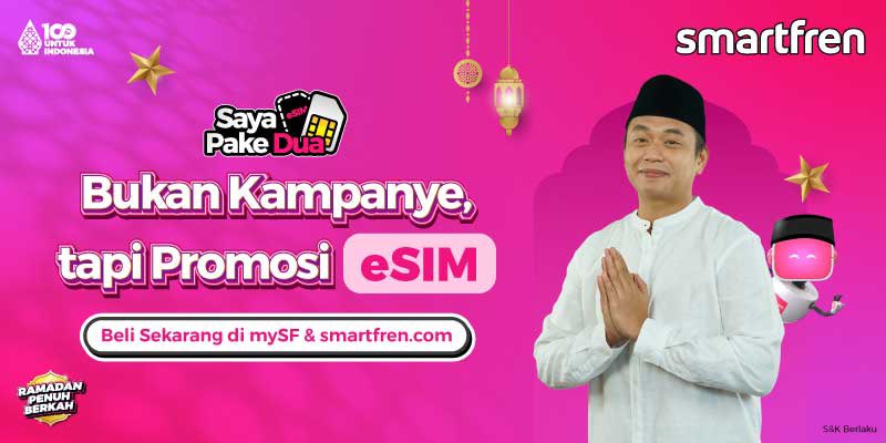 smartfrenworld's tweet photo. Bulan Berkah bareng King eSIM ๐ค
Beli sekarang di mySF atau https://t.co/8vjs5A6KAY
#sayapakedua #esimsmartfren #KingeSIM #smartfren #100PersenUntukIndonesia https://t.co/ZMufe7Oqef