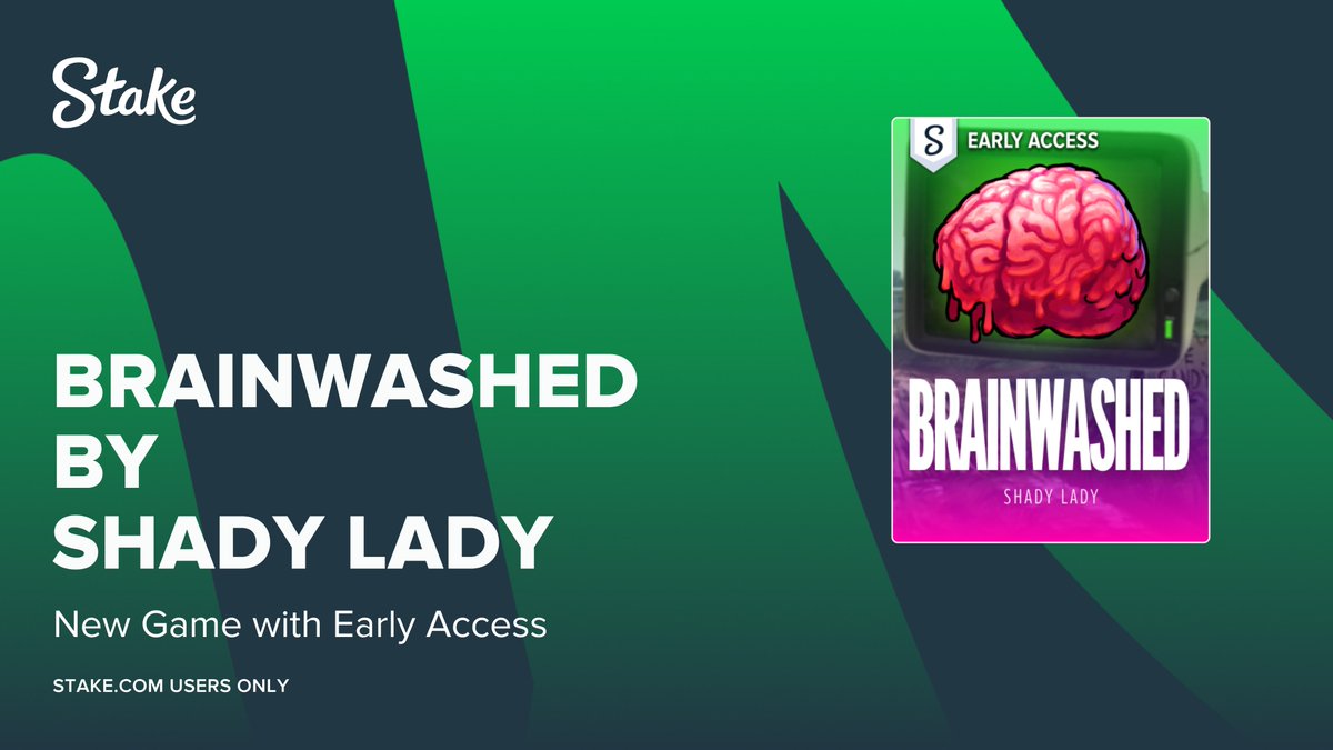 Shady Lady's up to something good 👀

Their new slot Brainwashed is live with early access for the Stake fam! 🧠

Head over to the site and be one of the firsts to check it out 💪