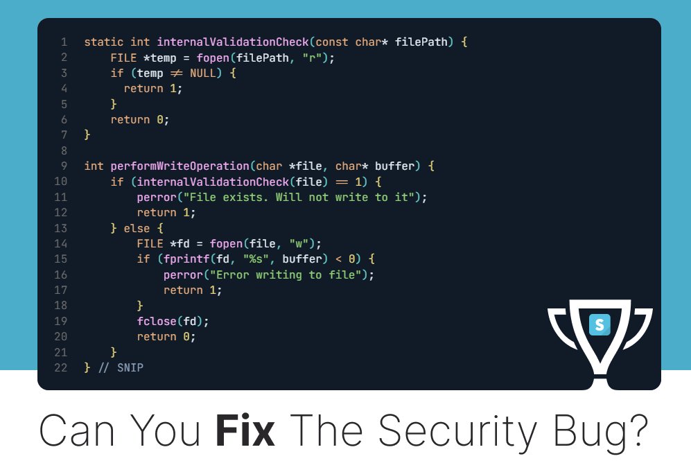 SecDim (@secdim) on Twitter photo Wiz Researchers Shir Tamari, Ronen Shustin, and Andres Riancho uncovered a bypass in the NVIDIA Container Toolkit, tracked as CVE-2025-23359. It exploits a Time-of-Check Time-of-Use flaw.
We made a challenge recreating this
👉 bit.ly/secdimnvidia
#appsec #programming #cpp Wiz Researchers Shir Tamari, Ronen Shustin, and Andres Riancho uncovered a bypass in the NVIDIA Container Toolkit, tracked as CVE-2025-23359. It exploits a Time-of-Check Time-of-Use flaw.
We made a challenge recreating this
👉 bit.ly/secdimnvidia
#appsec #programming #cpp