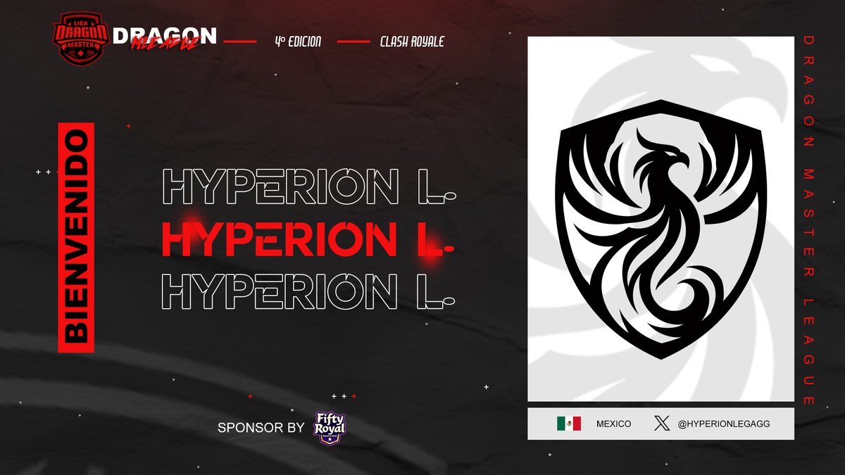 Dragon MLeague (@liga_dragonmgg) on Twitter photo #CR | Presentación✨ | 36/36 🔥
🇲🇽 | <a href="/HyperionlegaGG/">Hyperion Legacy 🐦🔥</a>
Ultimo equipo en inscribirse y debutante en la #DragonMLeague, ojito con ellos.. querrán llevarse el titulo 🥵🥴
#DragonMLeague #GoDML #CR | Presentación✨ | 36/36 🔥
🇲🇽 | <a href="/HyperionlegaGG/">Hyperion Legacy 🐦🔥</a>
Ultimo equipo en inscribirse y debutante en la #DragonMLeague, ojito con ellos.. querrán llevarse el titulo 🥵🥴
#DragonMLeague #GoDML