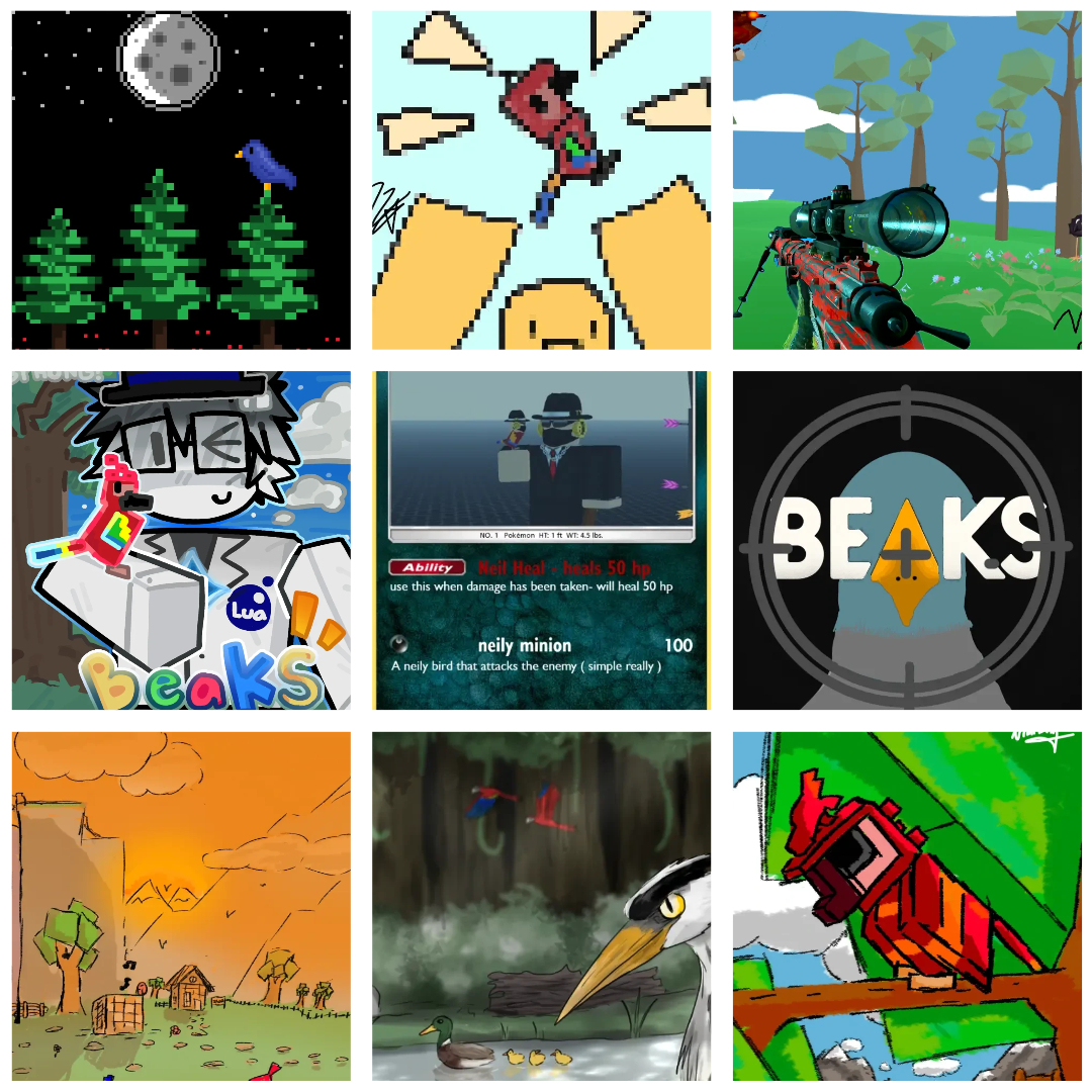 BeaksOnRoblox's tweet photo. Brush strokes of the birdies! Dis is our Doodle Nest 🎨🐦

(brb - taking a happy cry break because the overwhelming support has us feeling all kinds of sentimental  🥹 🥹 )

#Beaks  #ROBLOX #ComingSoon https://t.co/hj7stWPorr