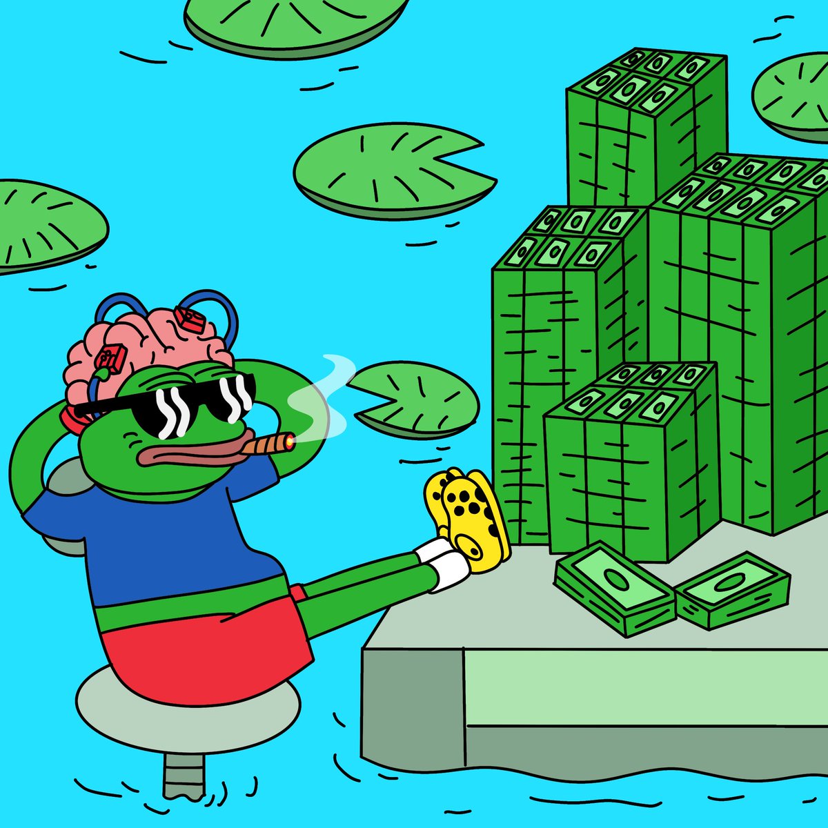Pepe doesn't sweat the small things..

He KNOWS $PEPU's future is green. 🐸🔥