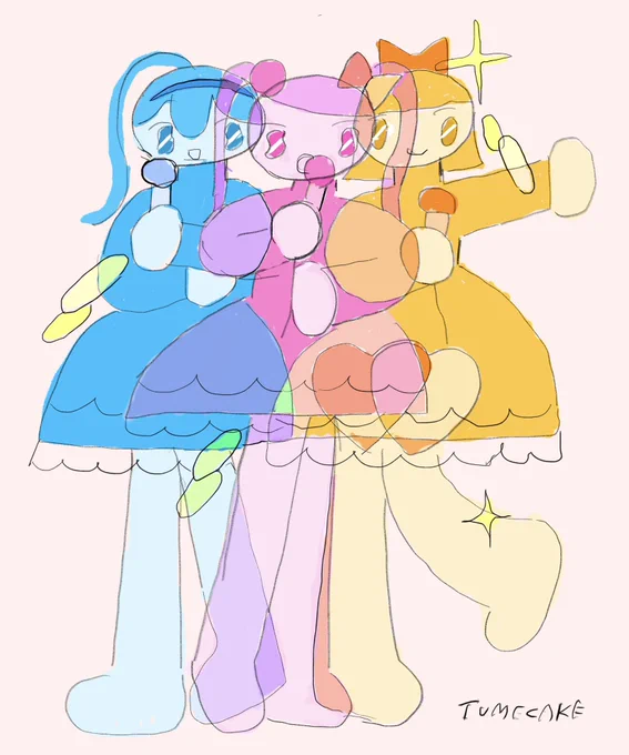 落書きですが、ちょっと前に絵柄の模索で描いていたもの。