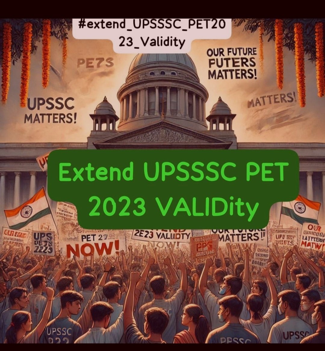 ashishkumary08's tweet photo. Extend PET Validity
#extend_UPSSSC_PET2023_Validity https://t.co/KQQ4mfYsTc