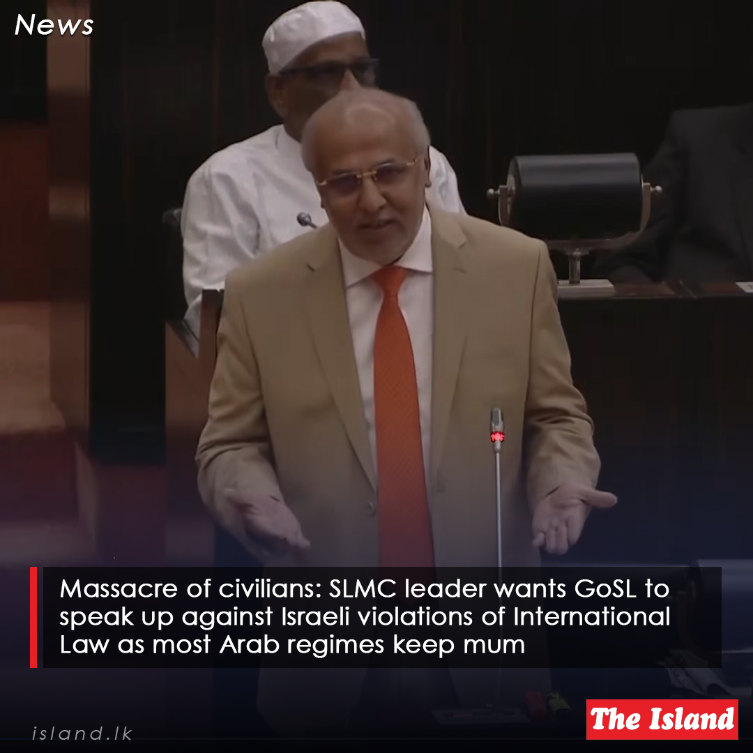 theisland_lk's tweet image. tinyurl.com/pjmbpxu6

Massacre of civilians: SLMC leader wants GoSL to speak up against Israeli violations of International Law as most Arab regimes keep mum

#TheIsland #TheIslandnewspaper #SLMC #RauffHakeem