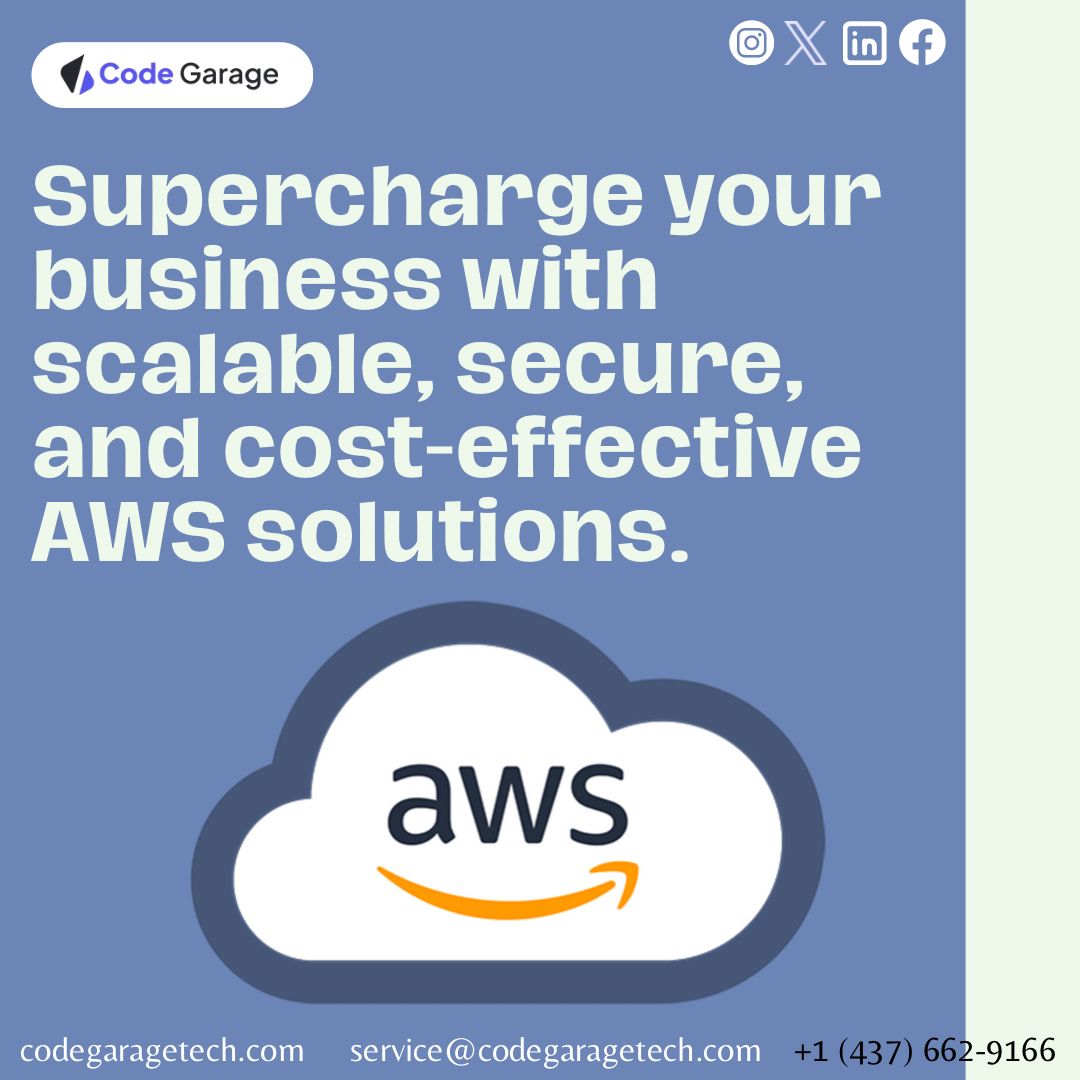 codegaragetech's tweet image. Have questions about AWS solutions? Reach out now—we’re here to help!

🌐 codegaragetech.com
📞 +1 (437) 662-9166
📧 service@codegaragetech.com

#CodeGarageTech #AWSCloudSolutions #CertifiedExperts #CloudInnovation #BusinessTransformation #CloudComputing #AWSExperts