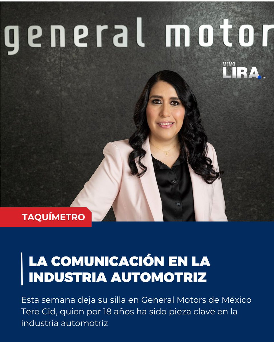 AutosMemoLira's tweet photo. Esta semana deja su silla en General Motors de México Tere Cid, quien por 18 años ha sido pieza clave en la industria automotriz por su importante trabajo. #AutosRPM @PublimetroMX #MemoLira
https://t.co/jct1EL2Ljs https://t.co/w4kZH60gHm