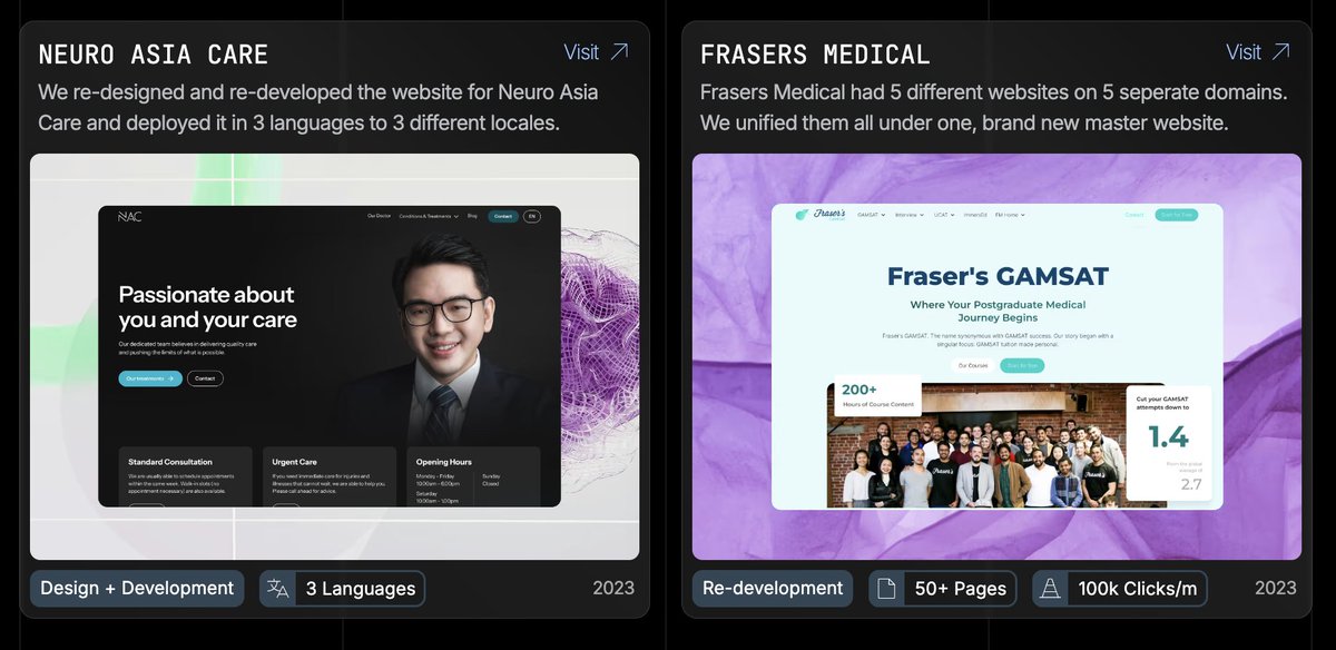 Rate my portfolio item designs out of 10