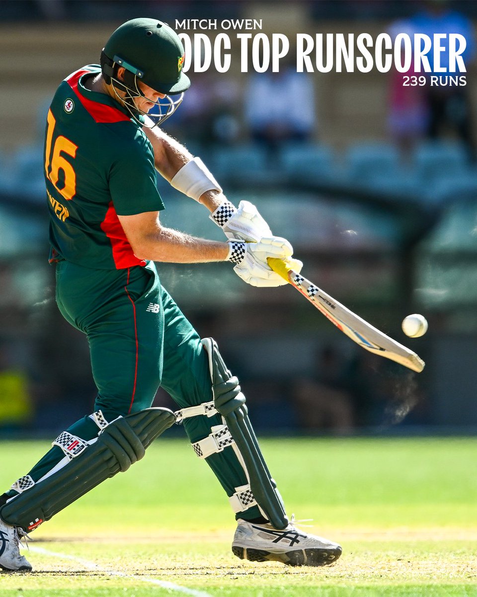Plenty of sixes this season for Mitch Owen as he finds himself as the Top Tasmanian Runscorer! 💣