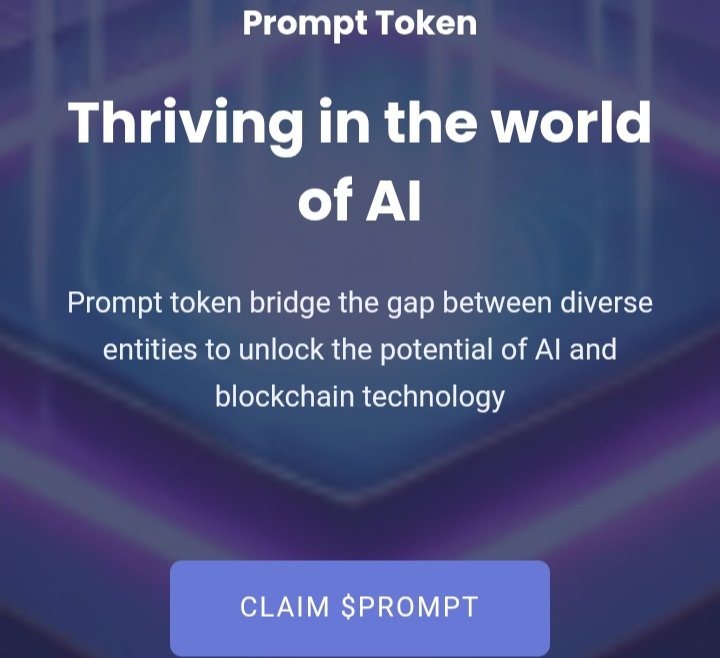 PromptToken's tweet photo. Have you claimed prompt Today!!
https://t.co/2cwzxJAj4h $Prompt user with highest number of repost, engagement and referral will win $5 $Ai $prompt #prompt https://t.co/hmwqe31GKs