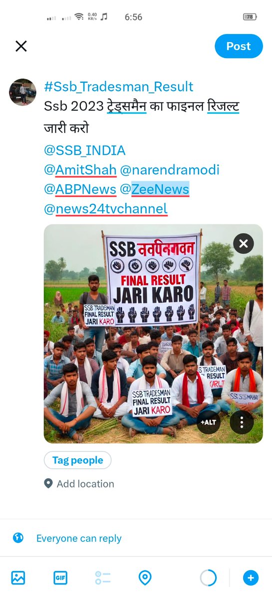NitishRay253776's tweet photo. #SSB_Tradesman_Result
@SSB_INDIA
@AmitShah
@PMOindia
@narendarmodi
हमारा रिजल्ट जारी हो ssb tradesman रिजल्ट जारी करो जारी करो कराकर हमारी मांगे पूरी करो पूरी करो https://t.co/JeNbVPd1V8