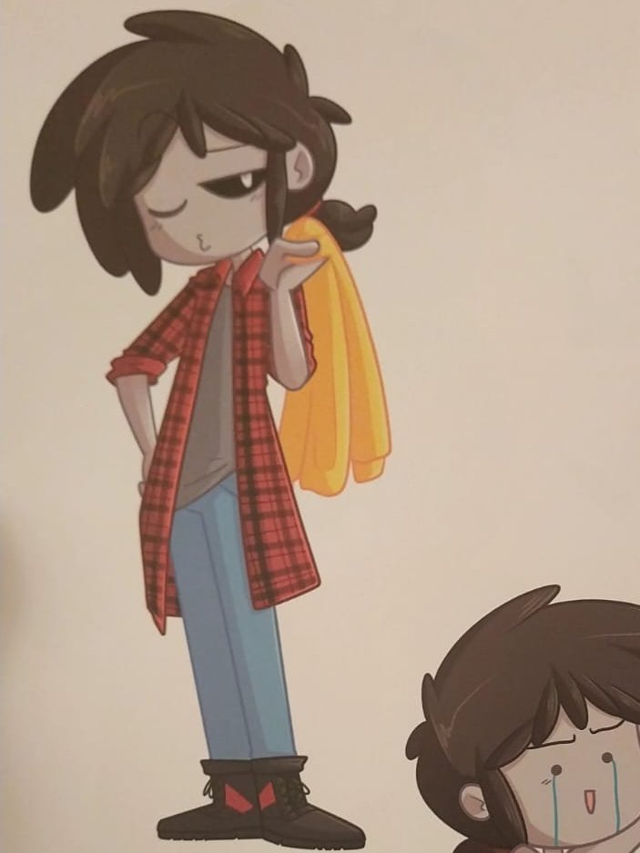 Kalex me enseño este outfit de Fred y no pude evitar el chiste porque encaja tanto en mis hc XDD

#FNAFHS #goldred
