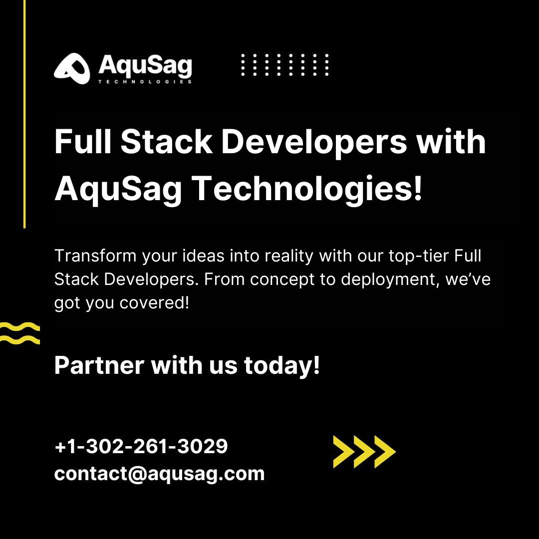 aqusag's tweet photo. ๐ Need Full Stack Developers?
AquSag Technologies has you covered!
โ
End-to-end expertise
โ
Cutting-edge tech
โ
Dedicated professionals
๐ฉ Request a FREE consultation today!
๐ https://t.co/OMHZsBbOyp
#FullStackDevelopers #TechSolutions #AquSagTech #HireDevelopers https://t.co/4wbCmTcuPF