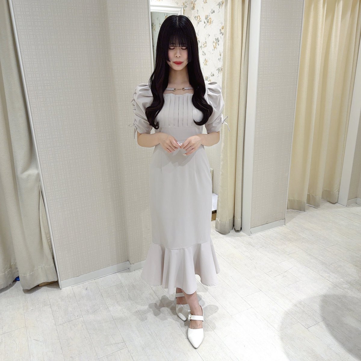 evelyn ビットマーメイド OP ピンクベージュ evelyn ビットマーメイド OP ピンクベージュ