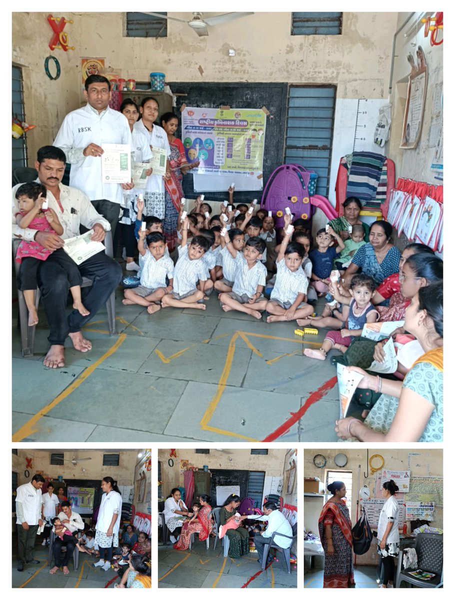 JetpurTho's tweet image. રાષ્ટ્રીય કૃમિનાશક દિવસ #NDD અંતર્ગત આજરોજ RBSK ટીમ અને આશા બહેનો દ્વારા બાળકોને આલ્બેન્ડાઝોલ ની દવા આપવામાં આવેલ તથા કૃમિ થી બચવા જરૂરી આરોગ્યપ્રદ ટેવો કેળવવા માર્ગદર્શન આપવામાં આવેલ.
#કૃમિમુકતબાળકતંદુરસ્તબાળક
@CollectorRjt
@DDORAJKOT1 
@NHMGujarat 
@RajkotCdho00031 
@SbccHealth