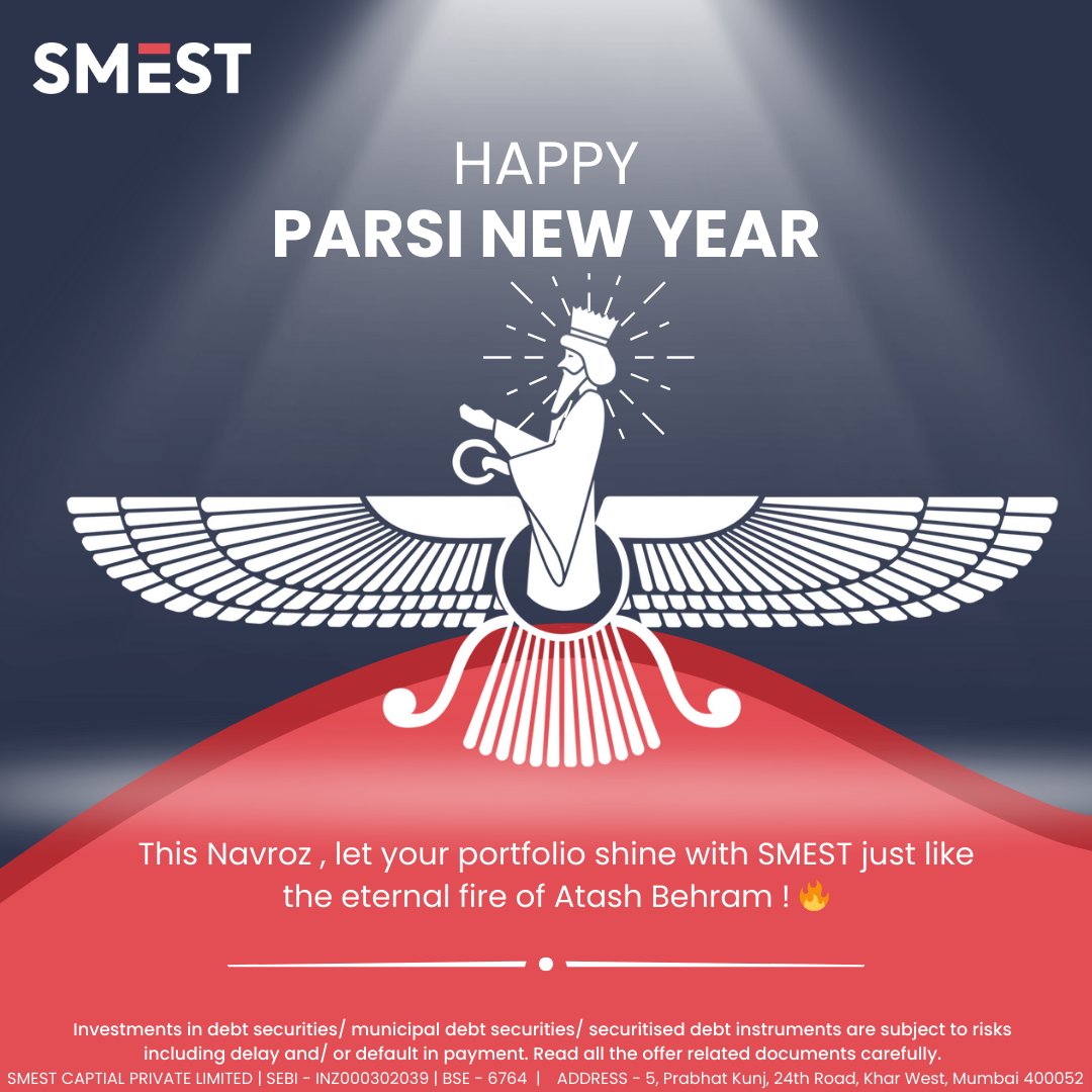 SmestCapital's tweet photo. ✨ Celebrate Navroz with the brilliance of SMEST, where your investments shine like the sacred flames of Atash Behram! 🔥
A fresh start, a glowing future—let’s make this year count!
#ParsiNewYear #NavrozMubarak #SMEST #InvestSmart #NewBeginnings https://t.co/opq0pScLH1