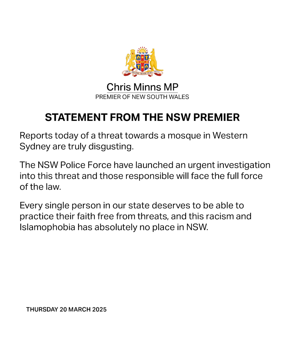 Chris Minns tweet media