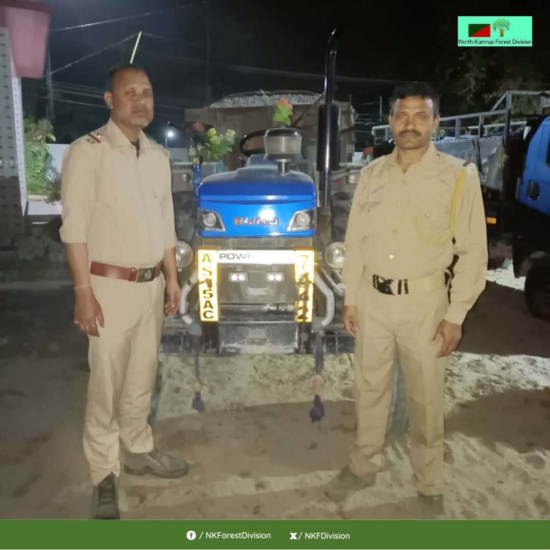 During our routine night patrolling operation in Barpeta, our vigilant team intercepted two dumpers and a tractor engaged in the illegal transportation of stones. 

<a href="/himantabiswa/">Himanta Biswa Sarma</a> 
<a href="/cmpatowary/">Chandra Mohan Patowary</a>