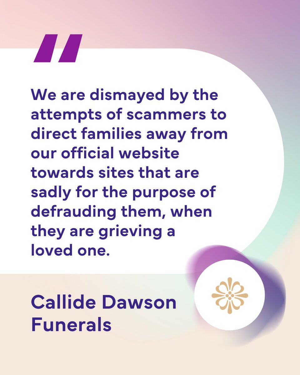 Cyber Wardens (@cyberwardens) on Twitter photo Callide Dawson Funerals in Biloela, Queensland were forced to issue a warning to the public after being caught up in a callous live stream scam.
The scammers sent friend requests from a fake Facebook account.
Read more: hubs.la/Q03cFnKJ0 Callide Dawson Funerals in Biloela, Queensland were forced to issue a warning to the public after being caught up in a callous live stream scam.
The scammers sent friend requests from a fake Facebook account.
Read more: hubs.la/Q03cFnKJ0