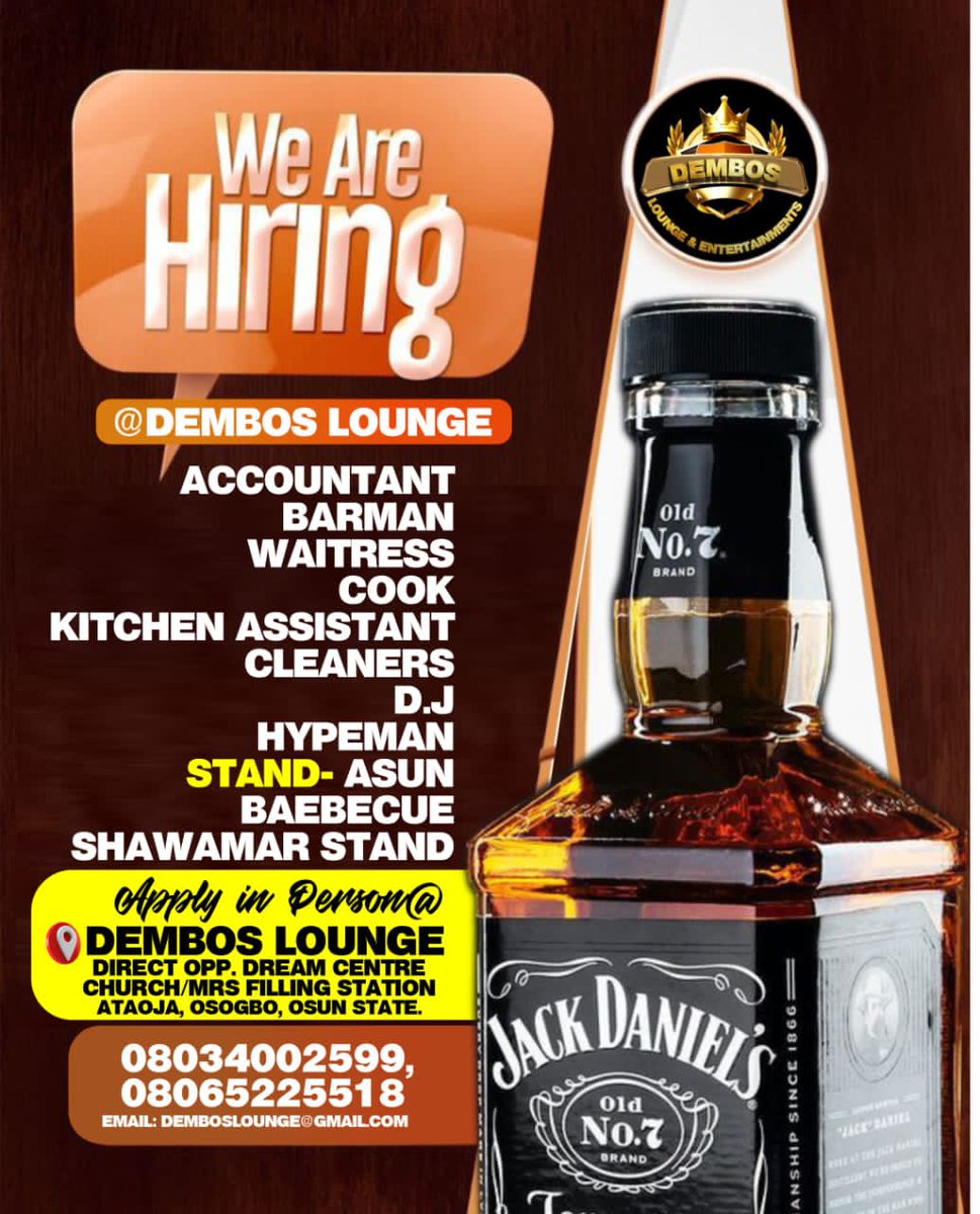 DembosB's tweet photo. If you really need job you can apply for any of your choice with good salary https://t.co/31WnYnKKS7