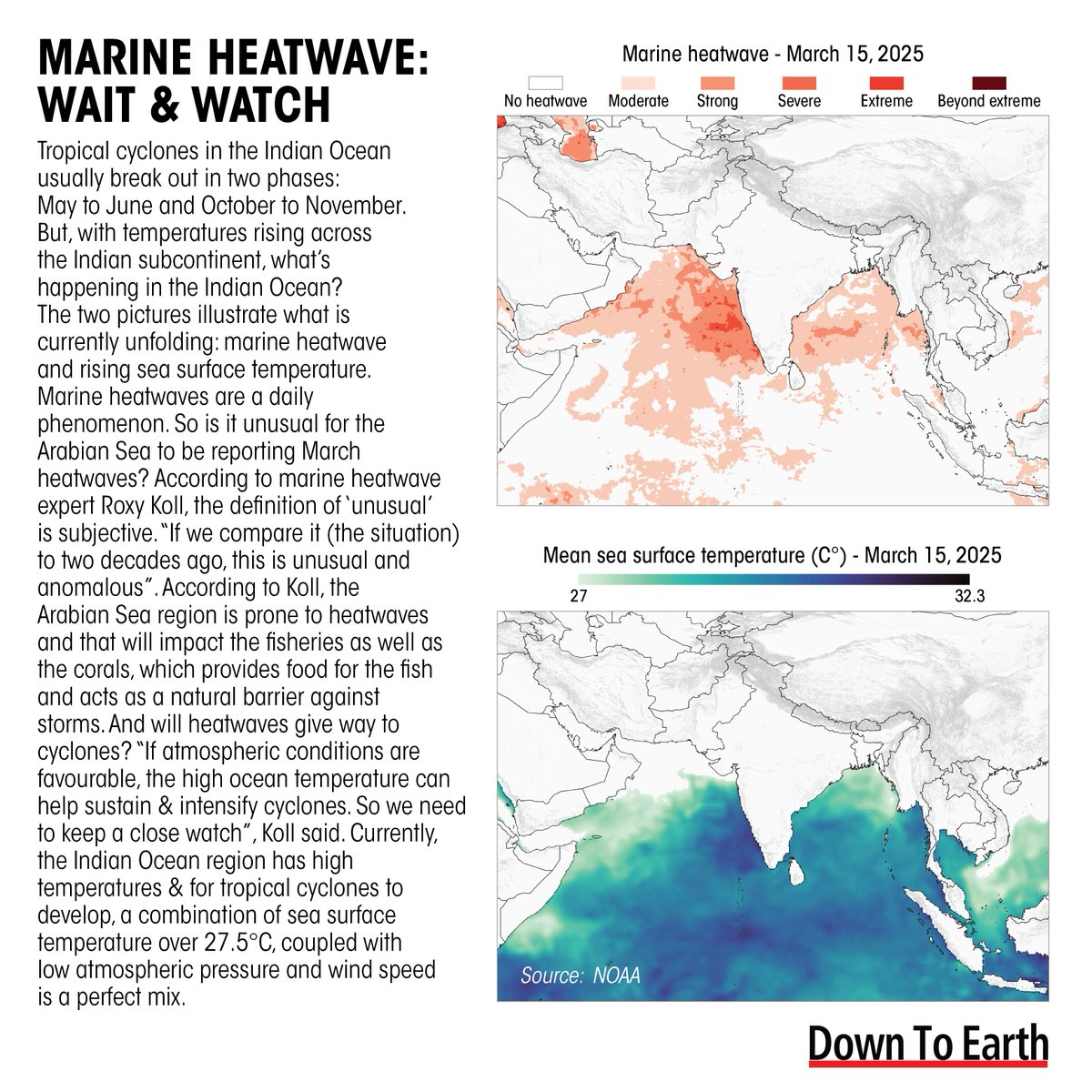 Down To Earth (@down2earthindia) on Twitter photo Will marine heatwaves intensify into cyclones this month in the Indian Ocean? ‘Wait and watch’, <a href="/RockSea/">Roxy Koll ⛈</a> tells <a href="/down2earthindia/">Down To Earth</a> Will marine heatwaves intensify into cyclones this month in the Indian Ocean? ‘Wait and watch’, <a href="/RockSea/">Roxy Koll ⛈</a> tells <a href="/down2earthindia/">Down To Earth</a>