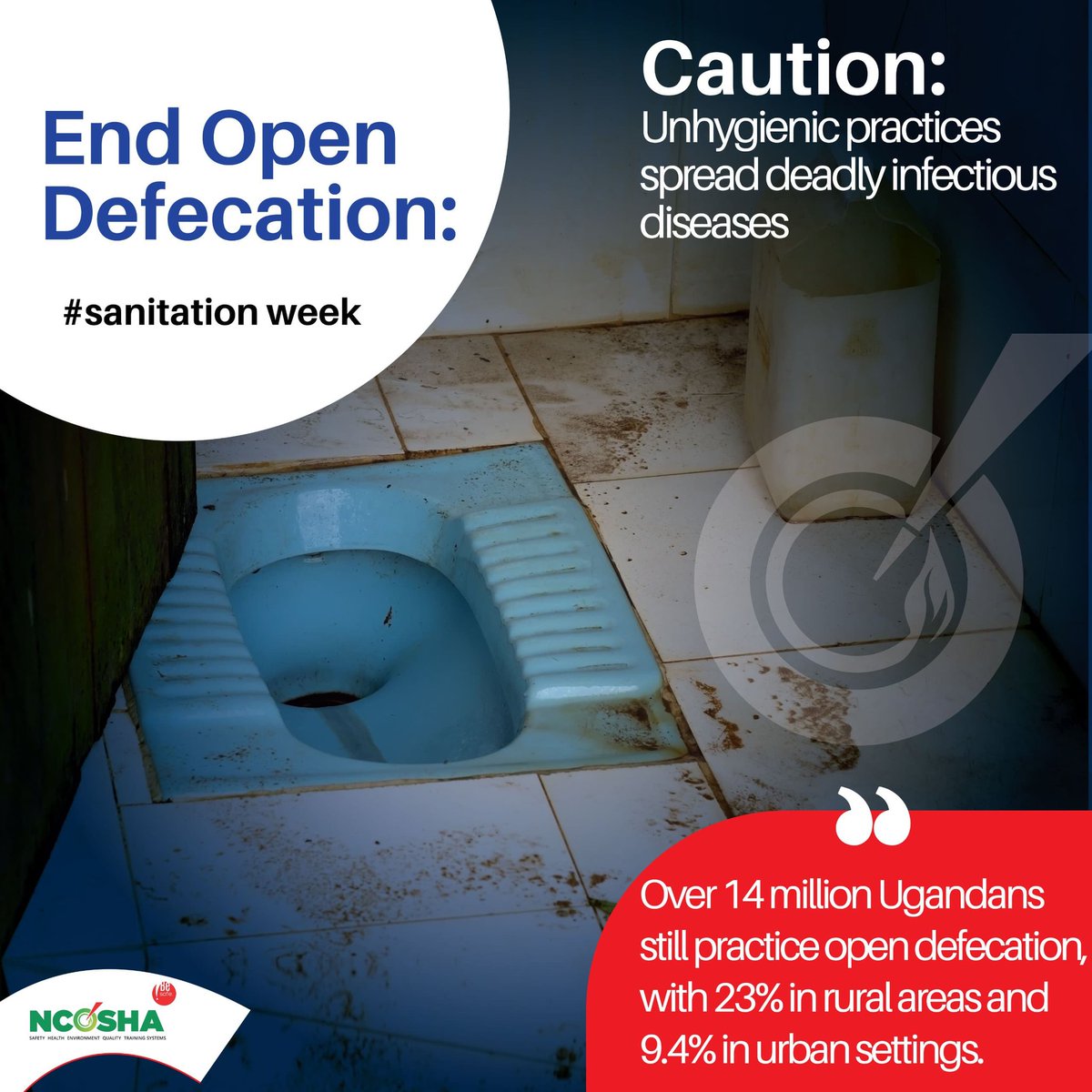 NcoshaU's tweet image. Sanitation is a right, not a privilege! This #SanitationWeek, let’s take action to end open defecation and prevent the spread of deadly diseases. Clean environments start with proper hygiene. Join @NcoshaU in advocating for safe sanitation for all! #EndOpenDefecation