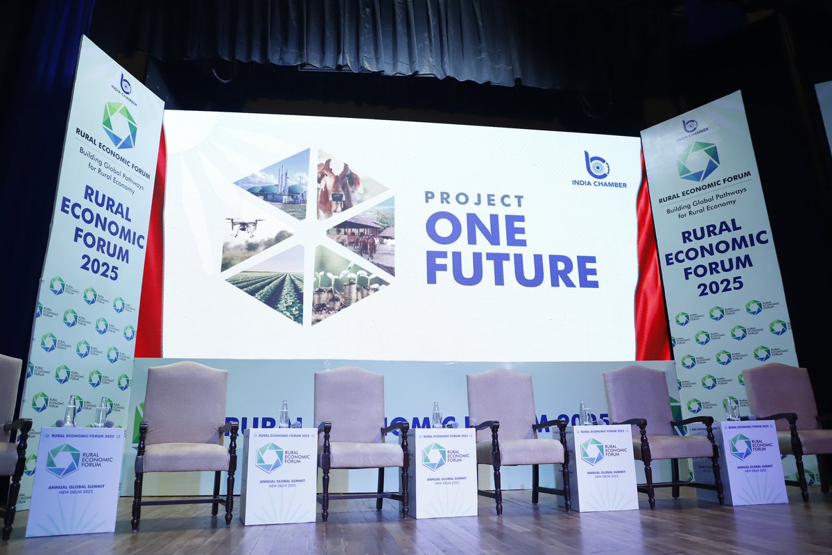 IChamberOrg's tweet photo. Major Announcement! at REF 2025

Hon'ble Sh. @mpprataprao , Union Minister of AYUSH (Independent Charge) & Union MoS for Health & Family Welfare, launches Project ONE FUTURE—the world's most significant green initiative to transform the rural sector.

Key Focus Areas:
✅ Smart & Sustainable Gaushala models (SSGs) for destitute cow rehabilitation & organic clusters 
✅ Global supply chains for nutritional security 
✅ Circular economy—waste to wealth for sustainability 
✅ Empowering rural entrepreneurship & innovation, making Bharat a global hub! 
✅ Doubling farmer income & building global pathways for the local economy

A game-changer for rural transformation & sustainable growth!  #ONEFUTURE #RuralInnovation #RuralEconomicForum #RuralTransformation #LocalForGlobal #VocalForLocal #SmartandSustainableGaushals