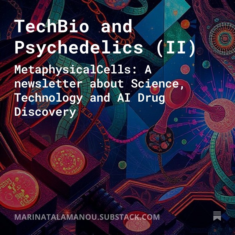 TechBio and Psychedelics (II)

open.substack.com/pub/marinatala…

#DrugDevelopment_AI #DrugDiscovery_AI 

#Metaphysicalcells

#Substack

#TechBio

#Weekly_TechBio_News