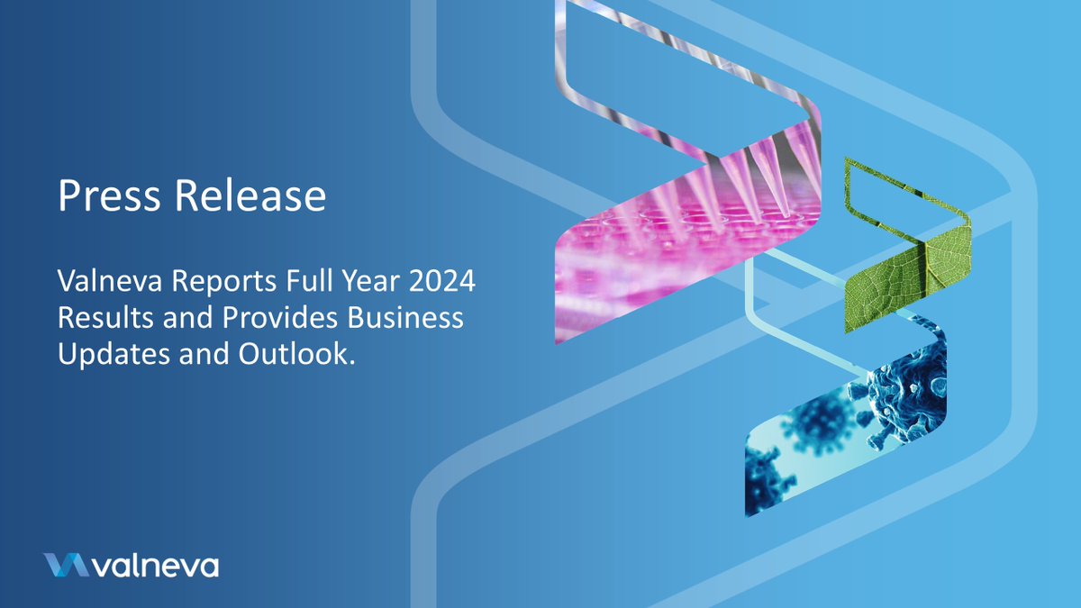 Valneva Reports Full Year 2024 Results and Provides Business Updates and Outlook.

ow.ly/gr2b50Vl4OO
