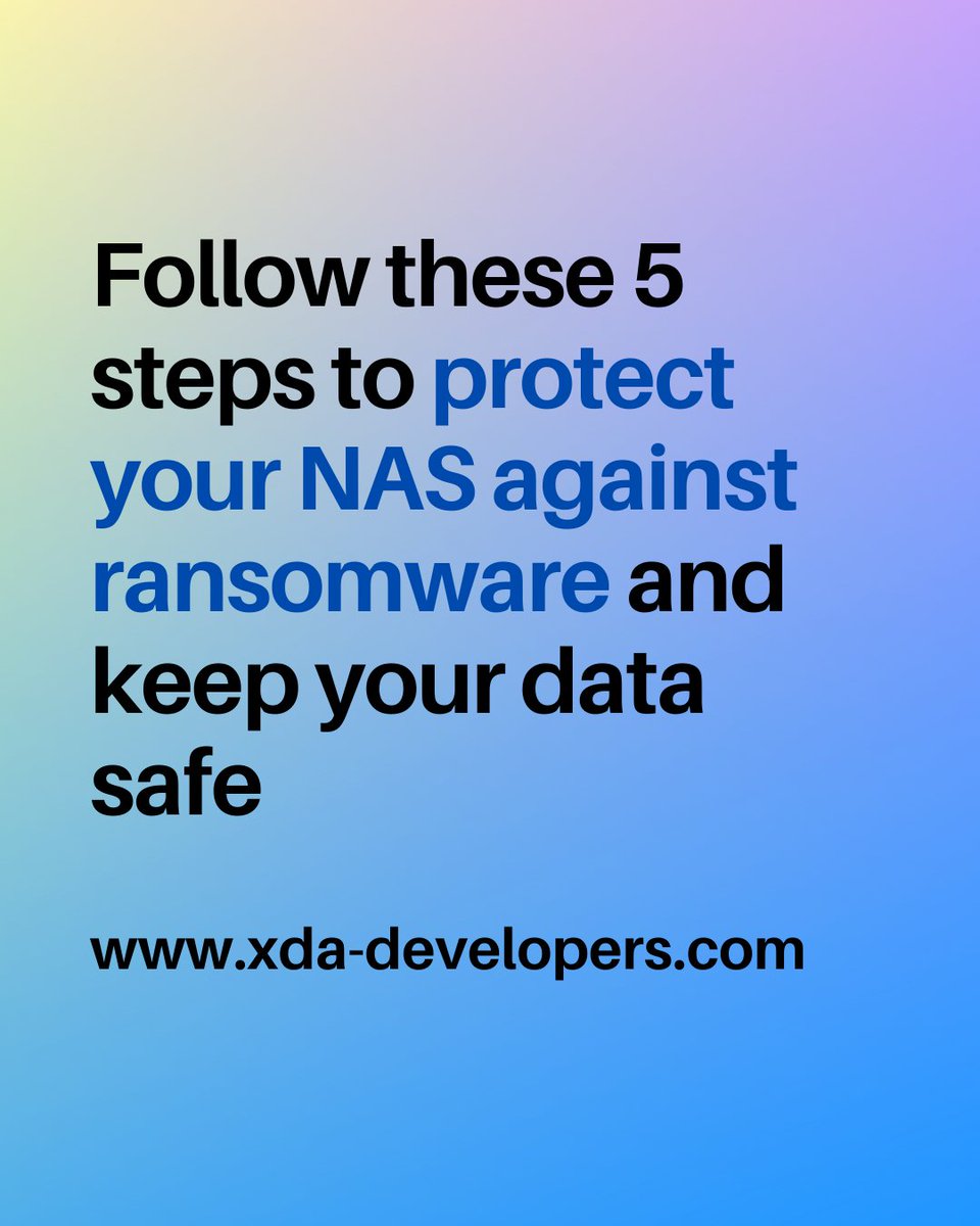 Do you think #backup #NAS and updated software are efficient against ransomware and keep your data safe? You don’t need to pay ransom to recover your NAS files with #CloudBacko backup solutions. Learn more: cloudbacko.com/en/solutions/b…

News: xda-developers.com/how-to-protect…