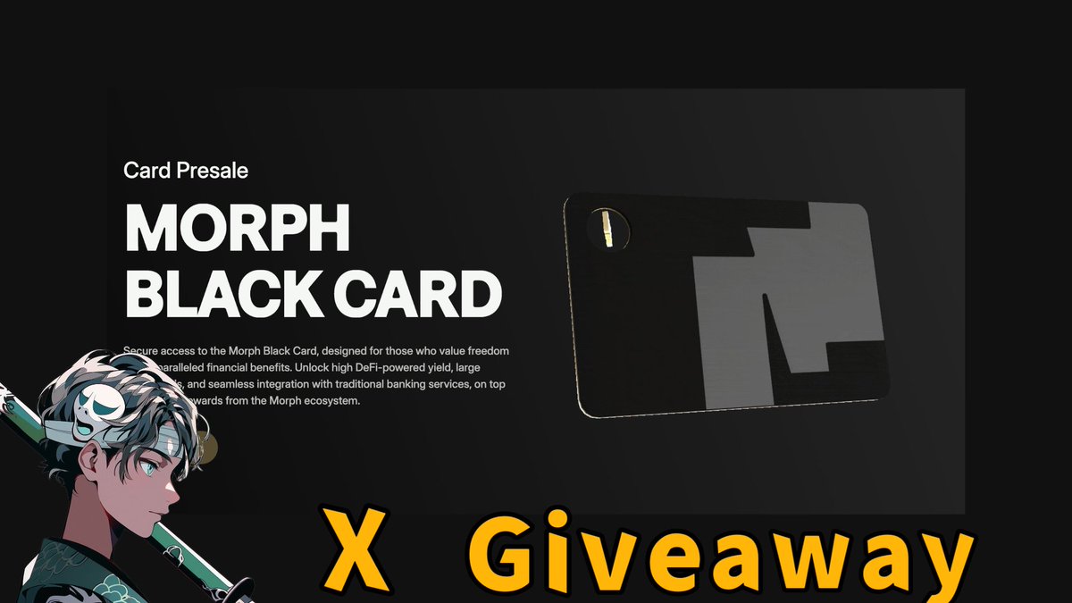 🎁Bitget 公链 <a href="/MorphLayer/">Morph</a> 正式官宣 Morph Black 黑卡 + NFT，这是标志着消费级区块链支付进入了新的阶段。
所抽的黑卡是由 Morph 与 DCS 合作推出，也是 Morph Pay 体系的首款核心产品，是TGE 之前的重要布局。

Morph 作为 Bitget 生态公链，两年前投入近 1 亿美金 收购