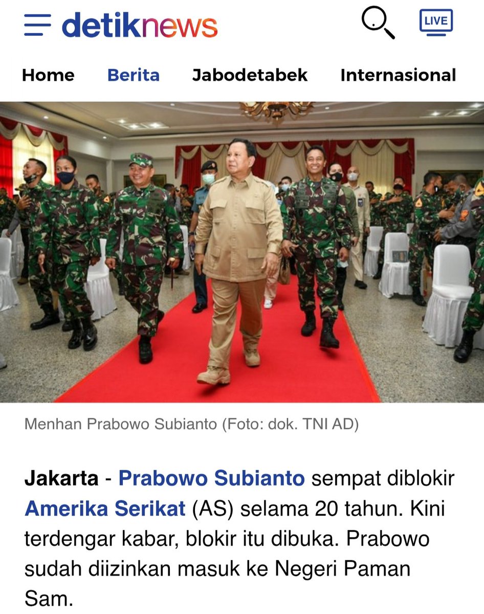 Pelanggar HAM didapuk jadi Presiden ya Begini Hasilnya