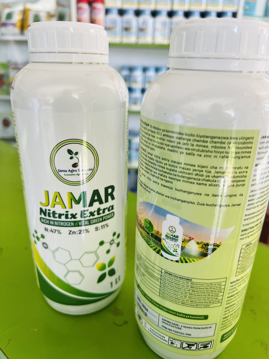 Pembejeo_Agric's tweet photo. Mbolea bora kabisa ya Maji, Yenye kulisha Mmea kwenye hatua zote za Ukuaji…
#NITRIX Extra
Ipo kwenye Ujazo wa wa Nusu Lita (0.5Lts), 1 Lita etc
Karibu ☎️0688308804 https://t.co/dKhEbCwhhj