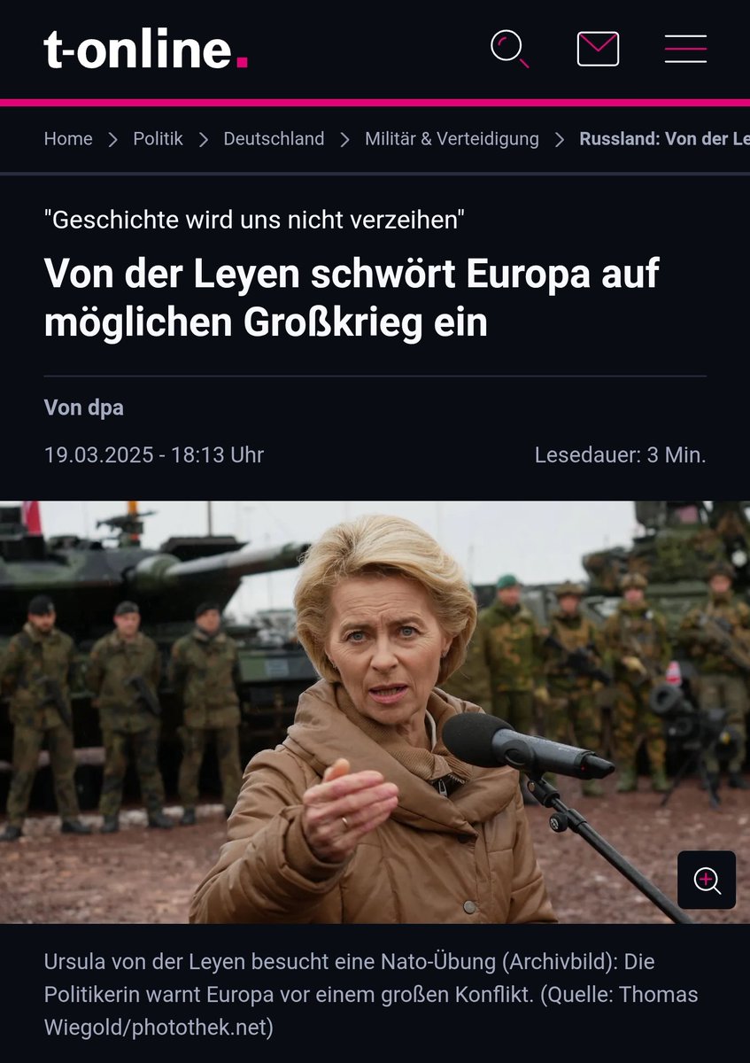 Man kann diese Kriegshetze inzwischen kaum noch anders einordnen als die Planung eines Angriffskriegs auf Russland. Dies ist zwar laut GG verboten, aber was das GG wert ist, haben wir ja wiederholt gesehen. Brandgefährlich.
