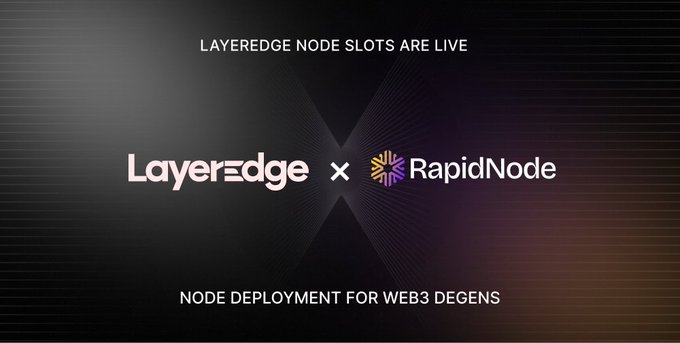 dao_hastage's tweet photo. 🎁 4 X @Layeredge Node Giveaway 🎉

I've partnered with @rapidnodexyz
to give out 4 Node slots

Follow 
@dao_hastage
 
 &amp;  
@rapidnodexyz

• Like &amp; Repost 
• Register: https://t.co/IyKHAxVz53
• Drop Connected mail

⏳24hrs https://t.co/Q4Cx80Zvc3