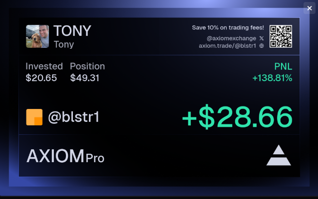 blsttr's tweet photo. Day 5 of the 0.1 to 10 SOL Challenge
📈 PnL: +0.141 SOL
💰 Total SOL: 0.88
Taking it slow tonight—focusing only on new pairs or high-volume trades.

#trading #memecoin #trade #crypto https://t.co/NgeGEPsHkJ