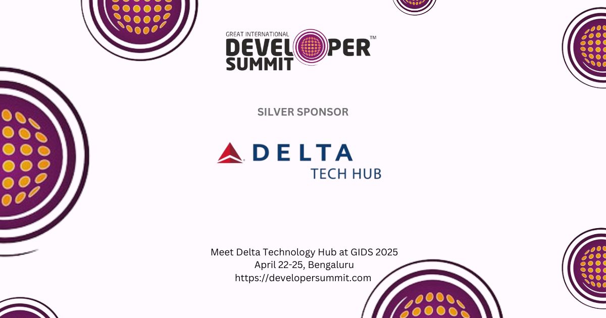 🎉 Excited to Welcome Delta Technology Hub as a Silver Sponsor for GIDS 2025! 🎉

More deets: developersummit.com