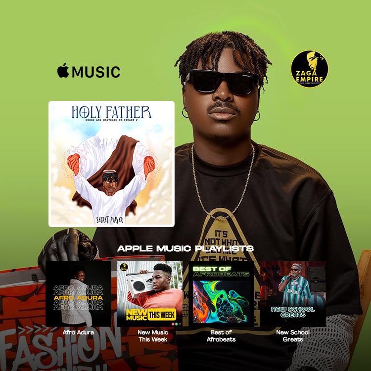 calllmeelee's tweet photo. Have been Vibing to holyfather by @secretplayer14 its so topnotch that I had to put it on repeat all through my day. You'll should go listen πΆ to dope music πΆ
Cc:-@zagaempire_
#secretplayer #Holyfather
Listen here :- https://t.co/pEK1JSoaBM https://t.co/E5yeWq6M0T